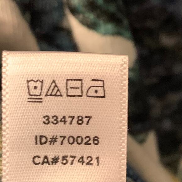 Loft Women's Euro Summer Linen Skirt Set Petite Size SP Blue Floral Travel Beach - Picture 7 of 7